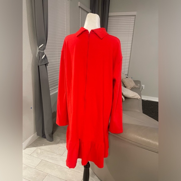 Buru Side Zip fold neck collar long sleeves Dress Size 1X - Picture 3 of 7